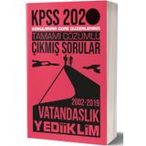 2020 KPSS Vatandaşlık Tamamı Çözümlü Konulara Göre Çıkmış Sorular Yediiklim Yayınları