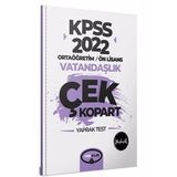 2022 KPSS Ortaöğretim Ön Lisans Genel Kültür Vatandaşlık Çek Kopart Yaprak Test