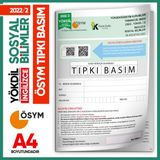 2022/2 Yökdil İngilizce Sosyal Bilimler Ösym Çıkmış Soru Tıpkı Basım Deneme Kitapçığı Türkiye Geneli