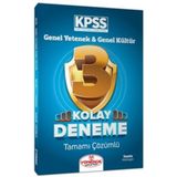 2023 KPSS Genel Yetenek Genel Kültür Kolay 3 Deneme Çözümlü Yönerge Yayınları