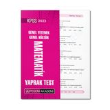 2023 KPSS Genel Yetenek Genel Kültür Matematik Yaprak Test Pegem Akademi Yayıncılık