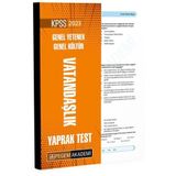 2023 KPSS Genel Yetenek Genel Kültür Vatandaşlık Yaprak Test Pegem Akademi Yayıncılık