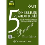 2023 KPSS ÖABT Din Kültürü ve Ahlak Bilgisi 5 Deneme Öğreti Akademi Yayınları