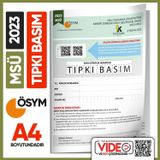 2023 Msü Ösym Tıpkı Basım Çıkmış Soru Deneme Kitapçığı (Video Çözümlü Türkiye Geneli)