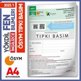 2023/1 Yökdil İngilizce Fen Bilimleri Ösym Çıkmış Soru Tıpkı Basım Deneme Kitapçığı Türkiye Geneli