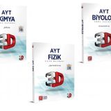 2024 AYT 3D Fizik Kimya Biyoloji Tamamı Video Çözümlü Soru Bankası Seti 3D Yayınları