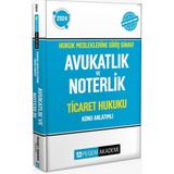 2024 Hukuk Mesleklerine Giriş Sınavı Avukatlık ve Noterlik Ticaret Hukuku Konu Anlatımlı Kitap Pegem Akademi Yayıncılık