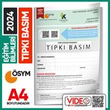 2024 Kpss Eğitim Bilimleri Ösym Tıpkı Basım Çıkmış Soru Kitapçığı Video/Pdf Çözümlü Türkiye Geneli