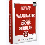 2024 KPSS Genel Yetenek Genel Kültür Vatandaşlık Tamamı Çözümlü Çıkmış Sorular Roman Boy - Pegem Akademi
