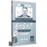 2024 KPSS Vatandaşlık Tamamı Çözümlü 6+5+7 Deneme Benim Hocam Yayınları