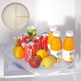 2024 Noel Çorabı Stuffers Kadınlar için Hediyeler, Tinyera Lazy Susan Buzdolabı için Dikdörtgen Döner Tabla Düzenleyici, [Ekstra Bölünmüş Plaka], Buzdolabı için 360 Organizasyon ve Depolama
