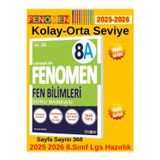 2025-2026 Müfredat 8.Sınıf Fenomen Fen A Video Çözümlü Soru Bankası+Dokunmatik Kalem