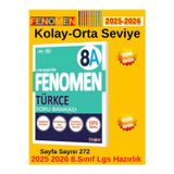 2025-2026 Müfredat 8.Sınıf Fenomen Türkçe A Video Çözümlü Soru Bankası+Dokunmatik Kalem