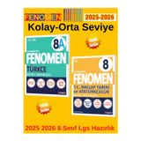 2025-2026 Müfredat 8.Sınıf Fenomen Türkçea-İnk.Tarihi Soru Bankası Seti+Kalem