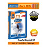 2025-2026 Müfredat Ayt Biyoloji 25 Deneme+Tablet Kalem