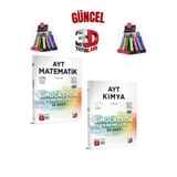 2025 3D Çözüm Ayt Matematik(10)-Kimya(24) 34 Adet Deneme Seti+Cambridge Kalemlik