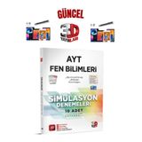 2025 3D Çözüm Yayınları Ayt Fen Bilimleri 10 Adet Deneme Koparmalı Dokunmatik Kalem