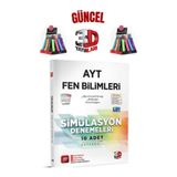 2025 3D Çözüm Yayınları Ayt Fen Bilimleri 10 Adet Deneme Koparmalı+Cambridge Kalemlik
