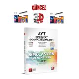 2025 3D Çözüm Yayınları Ayt Sosyal Edebiyat(Tarih Coğrafya)10 Adet Deneme Koparmalı+Kalemlik+Kalem