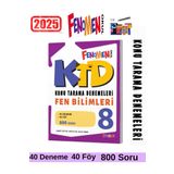 2025 8.sınıf Lgs Ktd Fen Konu Tarama Denemeleri Kolaydan Zora 40 Deneme 786 Soru Kalem