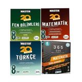 2025 8.SINIF MASTER TÜRKÇE-MATEMATİK-FEN 15 DENEME 3 KİTAP VE MATEMATİK 365 GÜN SORU BANKASI