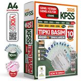 2025 Kpss Genel Yetenek-Genel Kültür Çıkmış Soru Tıpkı Basım 10Lu Deneme Paketi Tg Video/Pdf Çözümlü