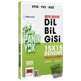 2025 KPSS YKS MSÜ Tamamı Çözümlü Panik Yok Orta Seviye Dil Bilgisi 15x15 Deneme /