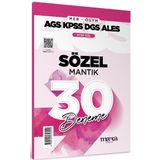 2025 MEB AGS KPSS DGS ALES Sözel Mantık 30 Deneme Tamamı Video Çözümlü