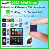 2025 Mini Ultra 5.0 Kablosuz Carplay & Android Auto Adaptör Tak Çalıştır Dual Wifi Hızlı Bağlantı