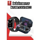 2025 Model Akıllı Saat ve Bluetooth Kulaklık 5.0 Bluetooth Bağlantılı Dokunmatik Ekran