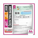 2025 Yks-Ayt Eşit Ağırlık (Tm) Ösym Tıpkı Basım Çıkmış Soru Deneme Kitapçığı
