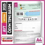 2025 Yks-Ayt Sayısal (Say) Ösym Tıpkı Basım Çıkmış Soru Deneme Kitapçığı