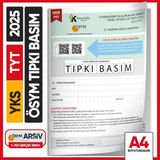 2025 Yks-Tyt Ösym Tıpkı Basım Çıkmış Soru Kitapçığı (Video/pdf Çözümlü Türkiye Geneli Değerlendirme)