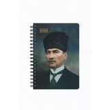 2026 - 17X24 Atatürk Günlük Spiralli Ajanda - Başkomutan