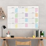 2026 -2027 Akademik Duvar Takvimi, Eylül Başlangıçlı, Academic Wall Calendar, Pastel Gökkuşağı Renkler