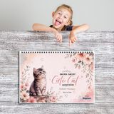 2026-2027 Akademik Takvimli 53 Haftalık Planlayıcı A4 Yatay - Cute Cat