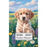 2026-2027 Puppy Pocket Planner: Small Size For Purse Calendar January 2026 - December 2027 | Cute Labrador Retriever Dog Cover