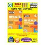 2026 6. Sınıf Master Matematik-Fen %100 Yeni Müfredat Beceri Temelli Zor Soru Bankası Seti+Kalem