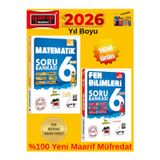 2026 6.Sınıf Yıl Boyu Matematik-Fen %100 Yeni Müfredat Soru Bankası Seti+Android Kalem