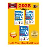 2026 6.Sınıf Yıl Boyu Matematik-Fen-Türkçe %100 Yeni Müfredat Soru Bankası Seti+Android Kalem
