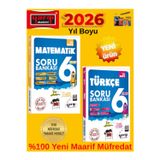 2026 6.Sınıf Yıl Boyu Matematik-Türkçe %100 Yeni Müfredat Soru Bankası Seti+Android Kalem