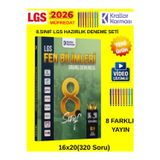 2026 8.Sınıf Lgs Hazırlık Fen Bilimleri 320 Soru 8 Farklı Yayın Branş Deneme +Android Kalem