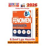 2026 8.Sınıf Matematik A(8A)Video Çözümlü Kolay-Orta Seviye Soru Bankası((1357 Soru)