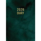 2026 A4 Page A Day: One Page Per Day Daily Diary Planner & Organizer for 365 Days, dated from Jan 2026 to Dec 2026, Fully Lined Journal Notebook with Calendars, To-Do List and Notes | Green Marble