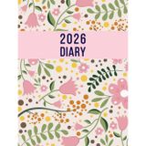 2026 A4 Page A Day: One Page Per Day Daily Diary Planner & Organizer for 365 Days, dated from Jan 2026 to Dec 2026, Fully Lined Journal Notebook with Calendars, To-Do List and Notes | Pink Floral