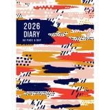 2026 A5 Page a Day: One Page Per Day Daily Diary Planner & Organizer for 365 Days, dated from Jan 2026 to Dec 2026, Fully Lined Journal Notebook with Calendars, To-Do List and Notes | Abstract Cover