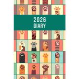 2026 A5 Page a Day: One Page Per Day Daily Diary Planner & Organizer for 365 Days, dated from Jan 2026 to Dec 2026, Fully Lined Journal Notebook with Calendars, To-Do List and Notes | Cats Paws