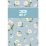2026 A6 Page A Day: One Page Per Day Daily Diary Planner & Organizer for 365 Days, dated from Jan 2026 to Dec 2026, Fully Lined Journal Notebook with Calendars, To-Do List and Notes | Daisy Flowers