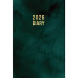 2026 A6 Page A Day: One Page Per Day Daily Diary Planner & Organizer for 365 Days, dated from Jan 2026 to Dec 2026, Fully Lined Journal Notebook with Calendars, To-Do List and Notes | Green Marble