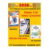 2026 Apotemi Tyt Türkçe 15 Deneme+Hız Ve Renk Tyt Türkçe 15X40 Deneme+3D Tyt Türkçe 10 Sim Deneme